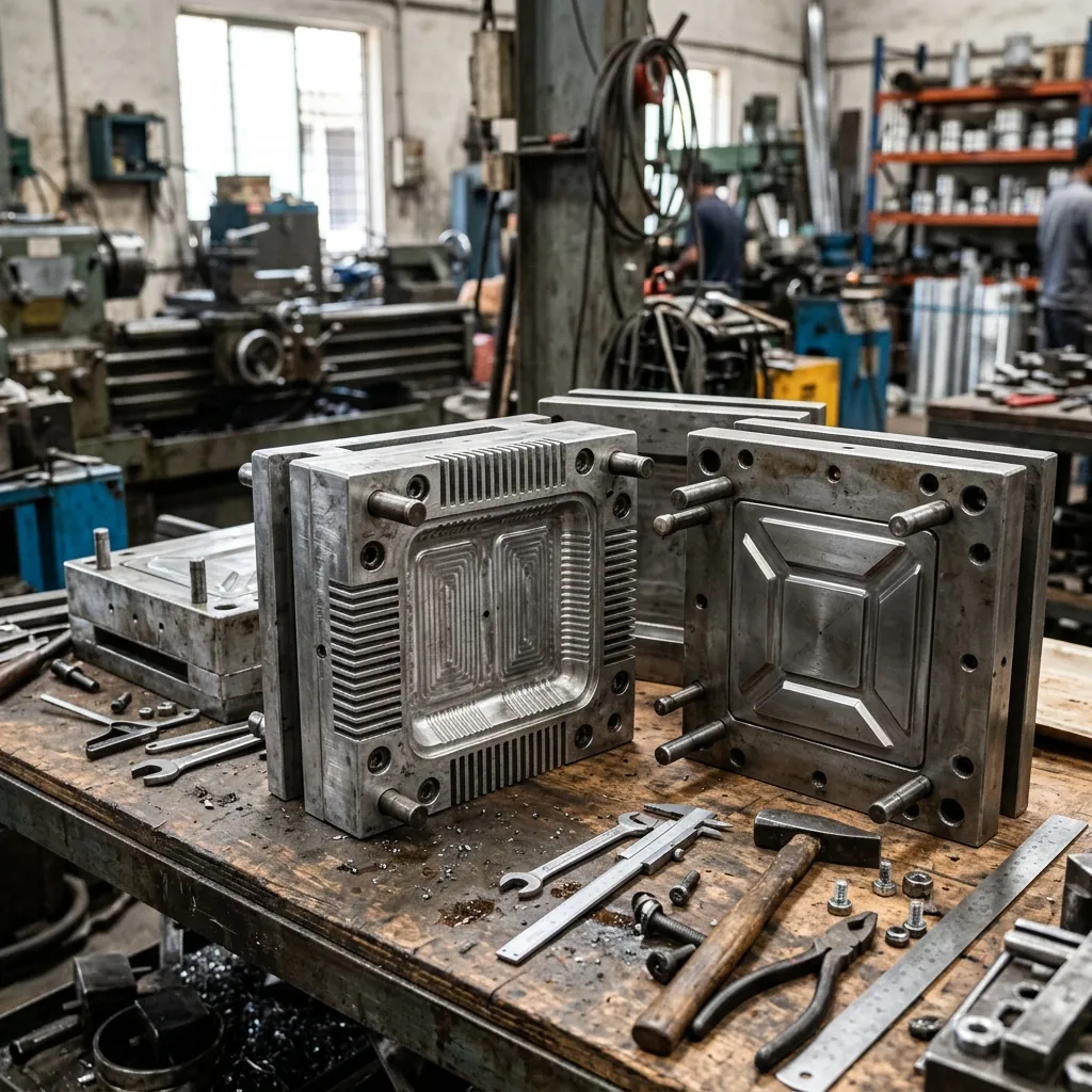 CNC-milled Grade 6061 aluminum molds and heating plates